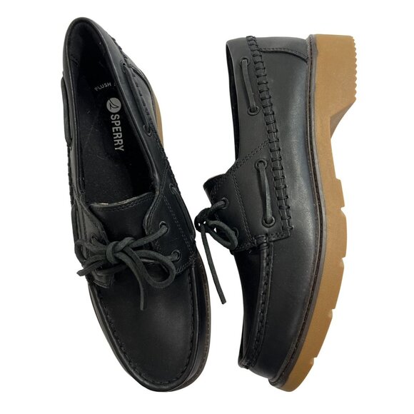 Sperry Wells Boat Shoes Topsider in Black - Picture 1 of 9